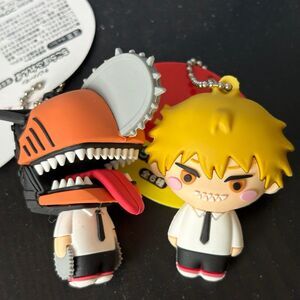 NWT Chikotaro Chainsaw Man Chibi Style Keychain Set: Transformed & Normal Denji
